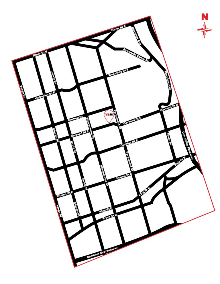 YSM Food Bank catchment area map