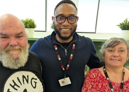 Director of YSM Cornerstone Family Services Jeffrey Ekenkwo, with Cornerstone Care Management Supervisor Dale Thompson and Cornerstone Daycare Manager Debbie Ciccone