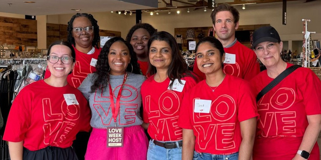 church group volunteers in YSM double take thrift store