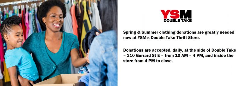 Clothing Donations at Yonge Street Mission Double Take Thrift Store